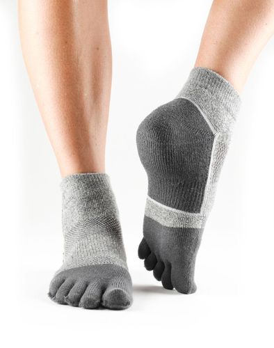 Ponožky ToeSox Medium Weight L Gry ankle