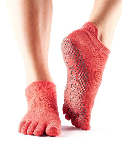 Ponožky ToeSox LowRise S Fishnet Poppy