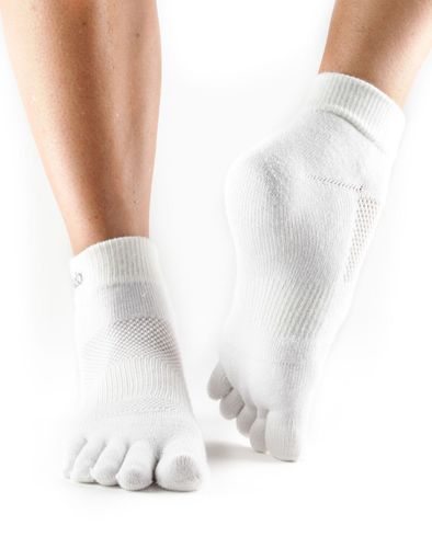 Ponožky ToeSox Medium Weight L White ankle