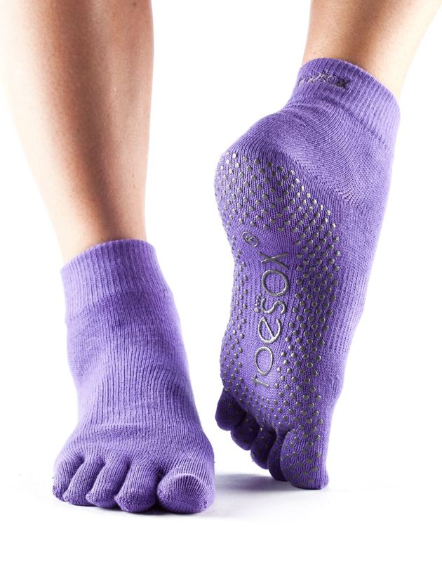 Ponožky ToeSox FullToeGrip M Lightpurple 1